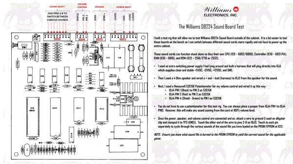 D8224 Sound Board Test Rig